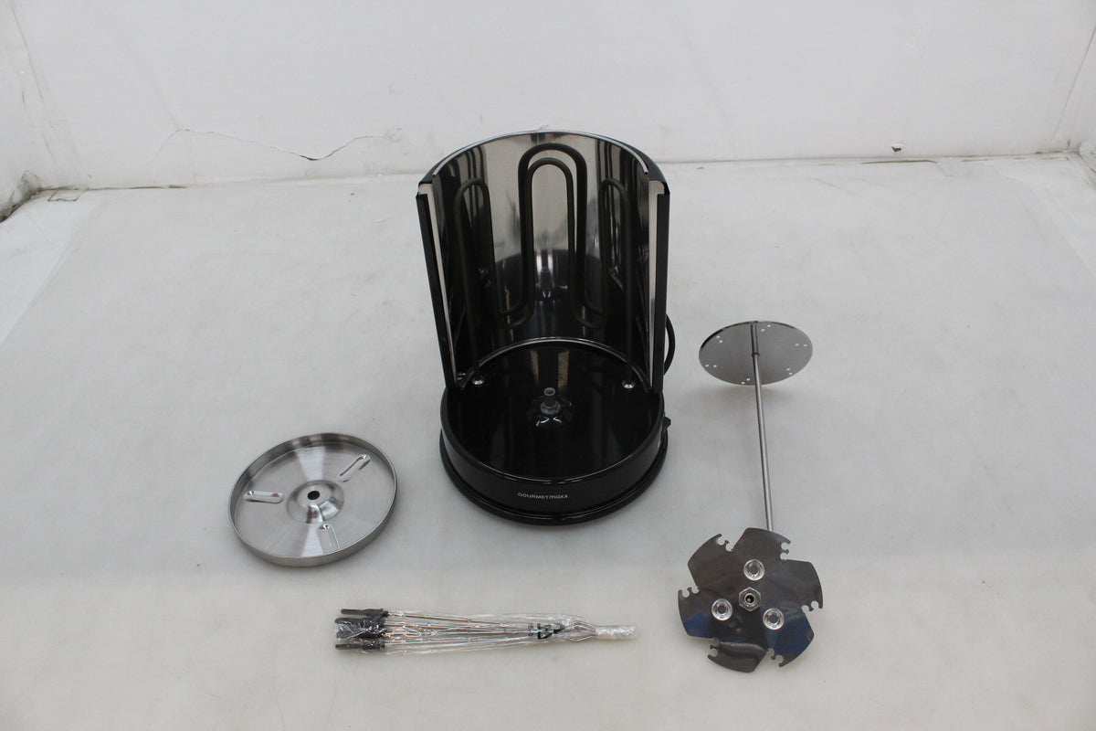 GourmetMaxx 05914 Stand Dönergrill 1400 W mit Grillspieß Schwarz Edelstahl - 4016471059146