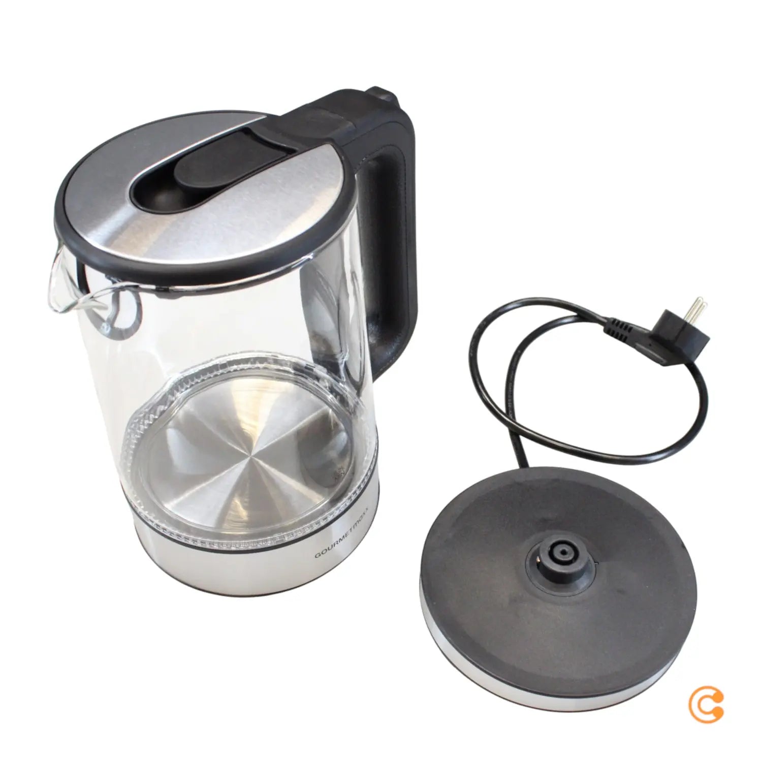 B-Ware Gourme Tmaxx Wasserkocher Teebereiter Glas Wasser Led Schwarz 17l Edelstahl - 4067522016618