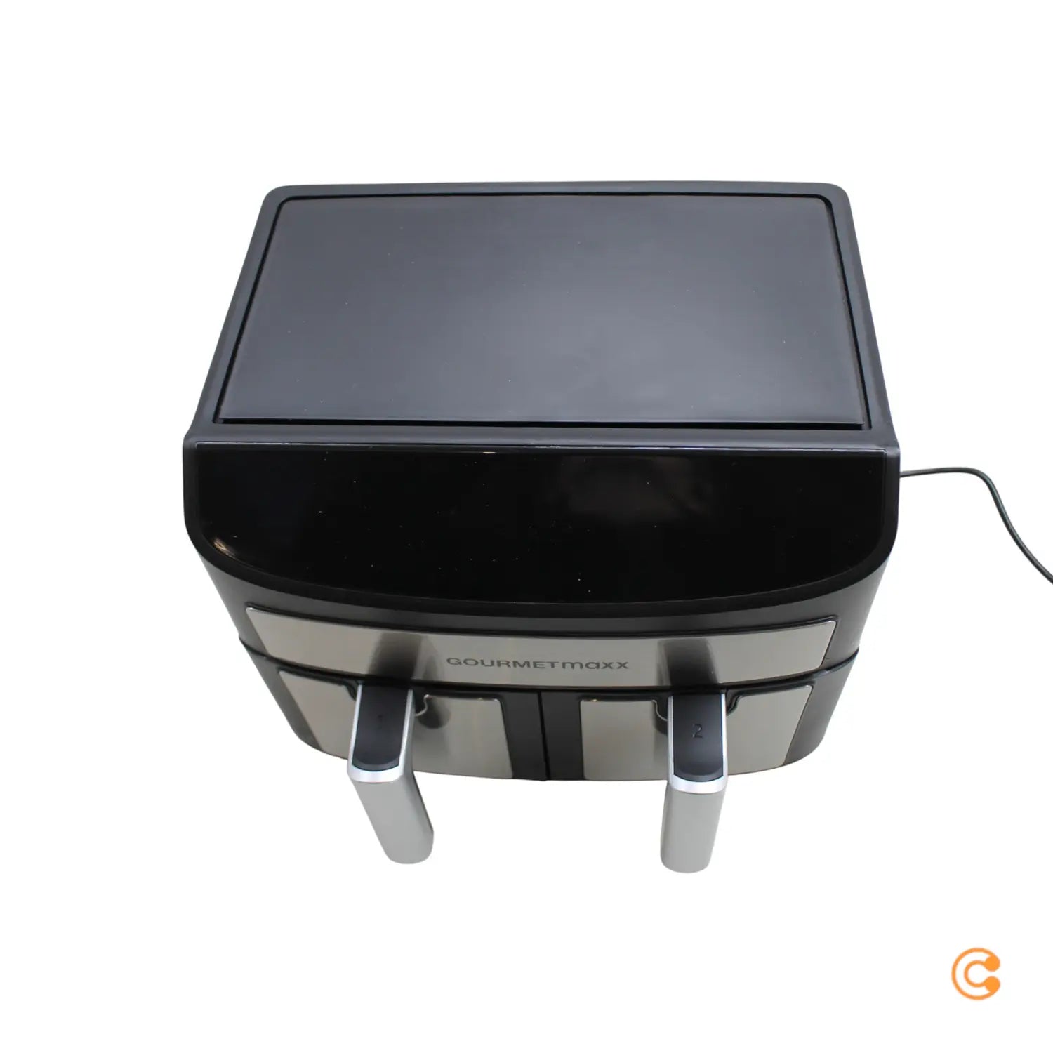 B-Ware Gourme Tmaxx Heißluftfritteuse Fritteuse Airfryer Doppelkammer Schwarz 2x35 L - 4067522005742