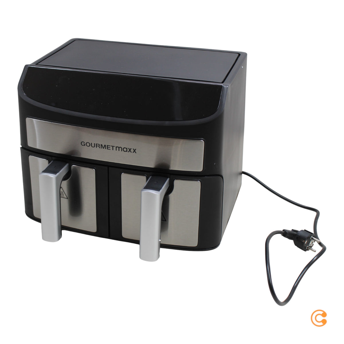 GOURMETmaxx Heißluftfritteuse Fritteuse Airfryer Doppelkammer Schwarz 2x35L - 4067522005742