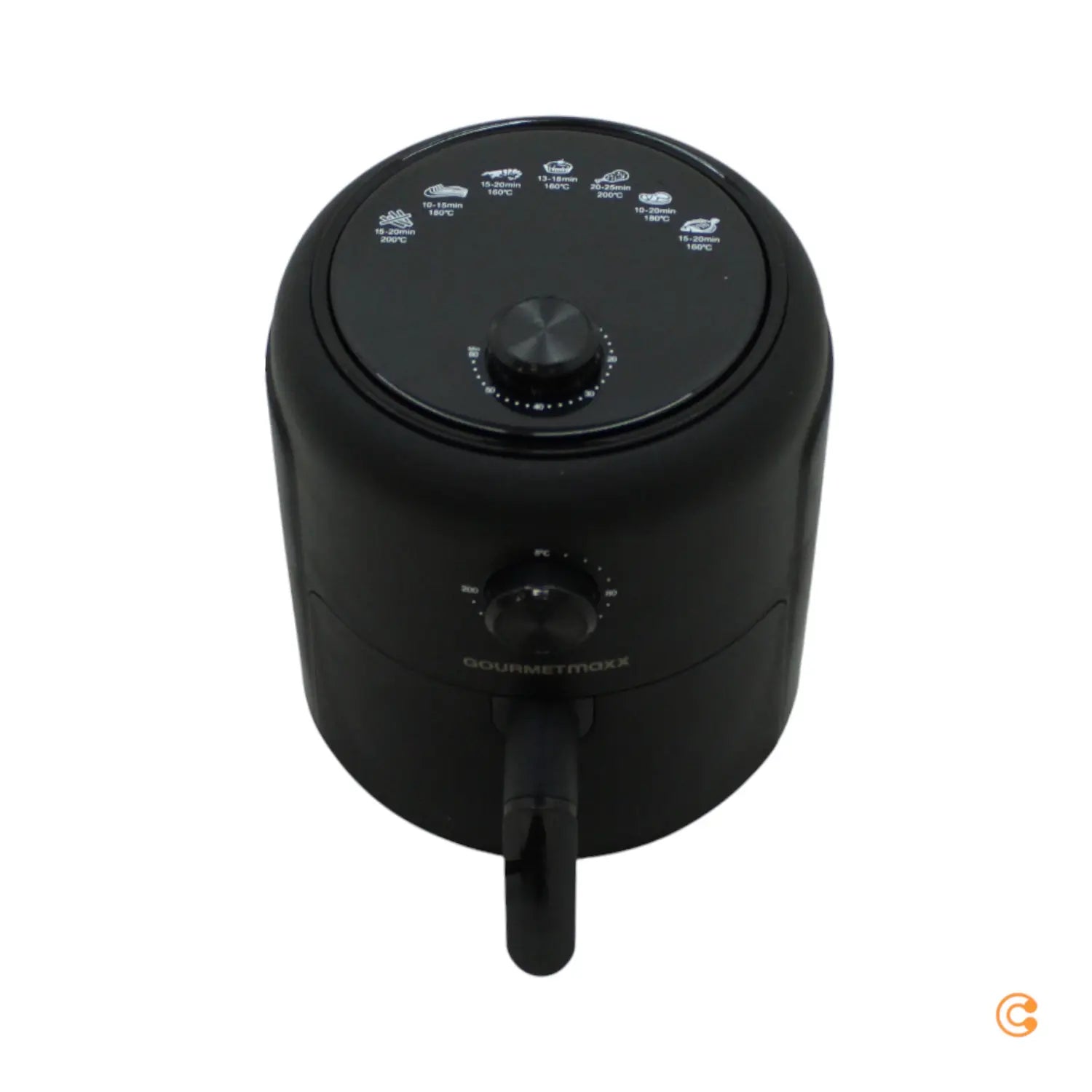 B-Ware Gourmet Maxx Heißluft Fritteuse Mechanisch 2,3l Heißluft Fritteuse 1000 W Schwarz