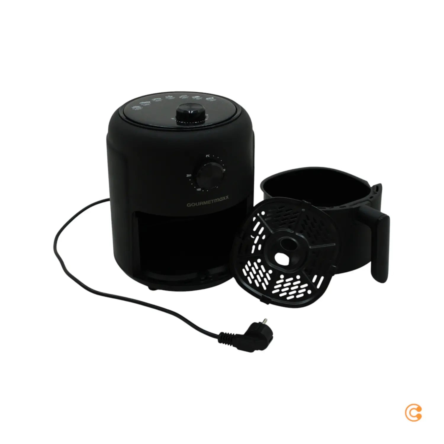 B-Ware Gourmet Maxx Heißluft Fritteuse Mechanisch 2,3l Heißluft Fritteuse 1000 W Schwarz - 4067522060383