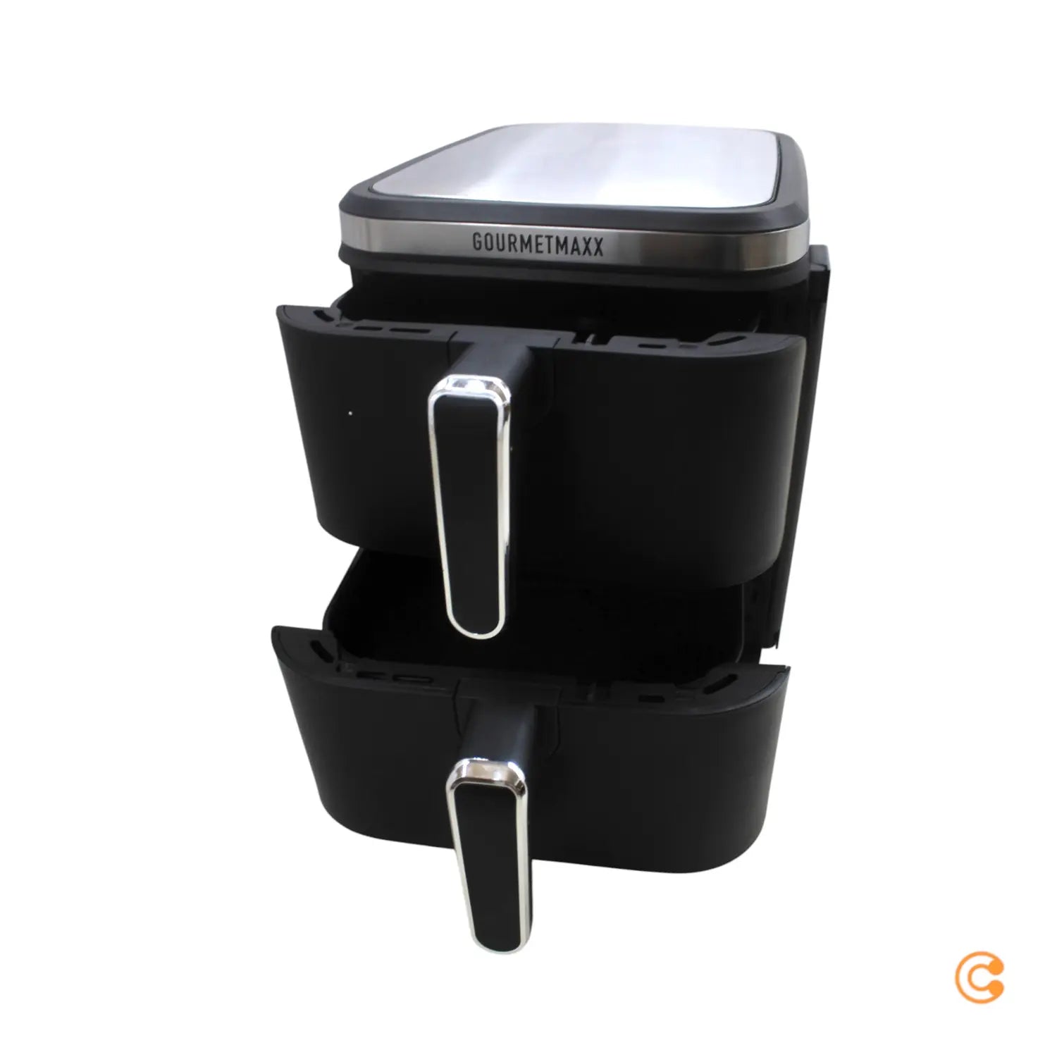 B-Ware Gourme Tmaxx Heißluftfritteuse Fritteuse Airfryer Doppelkammer Schwarz Netzkabel - 4067522076032