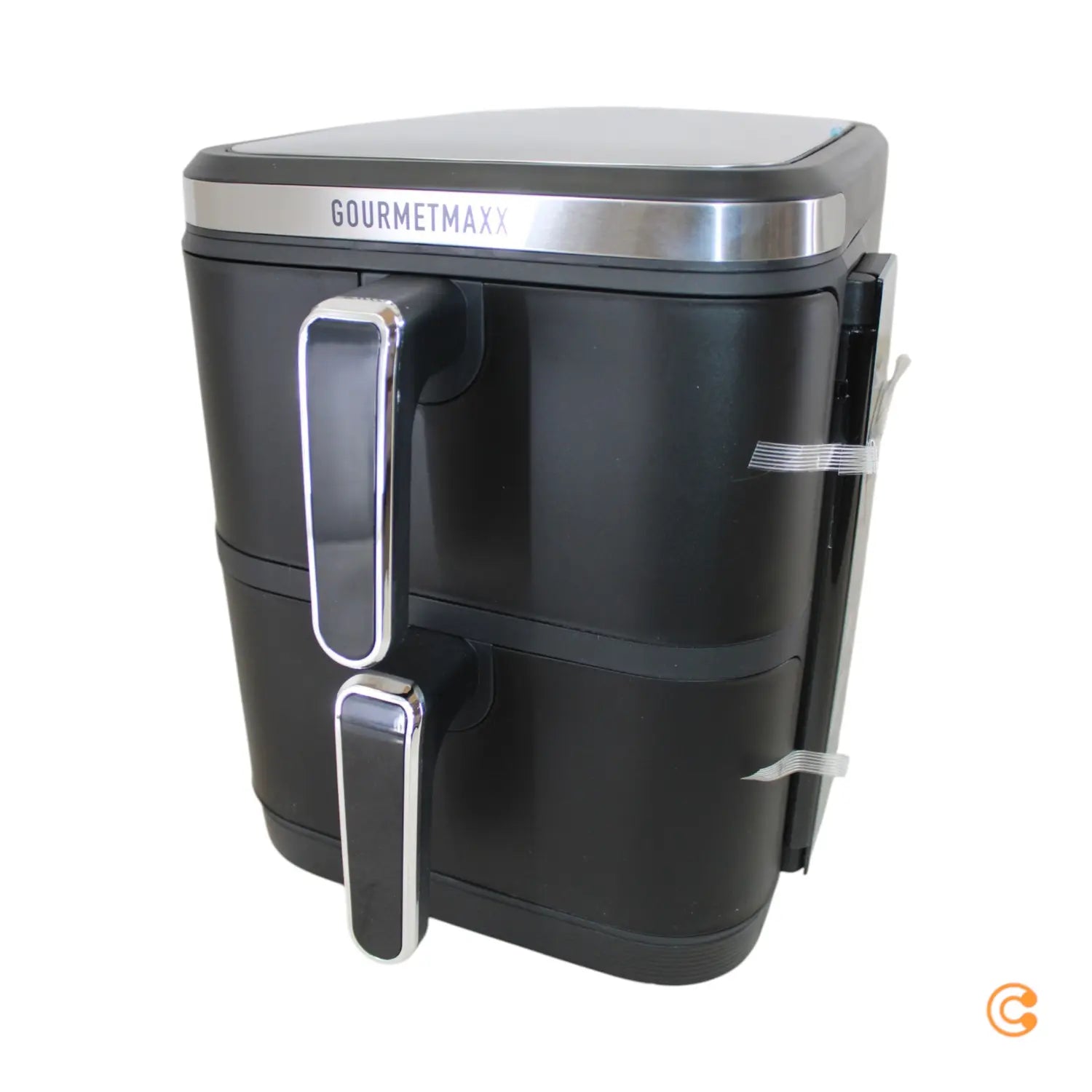 B-Ware Gourme Tmaxx Heißluftfritteuse Fritteuse Airfryer Doppelkammer Schwarz Netzka251 - 4067522076032