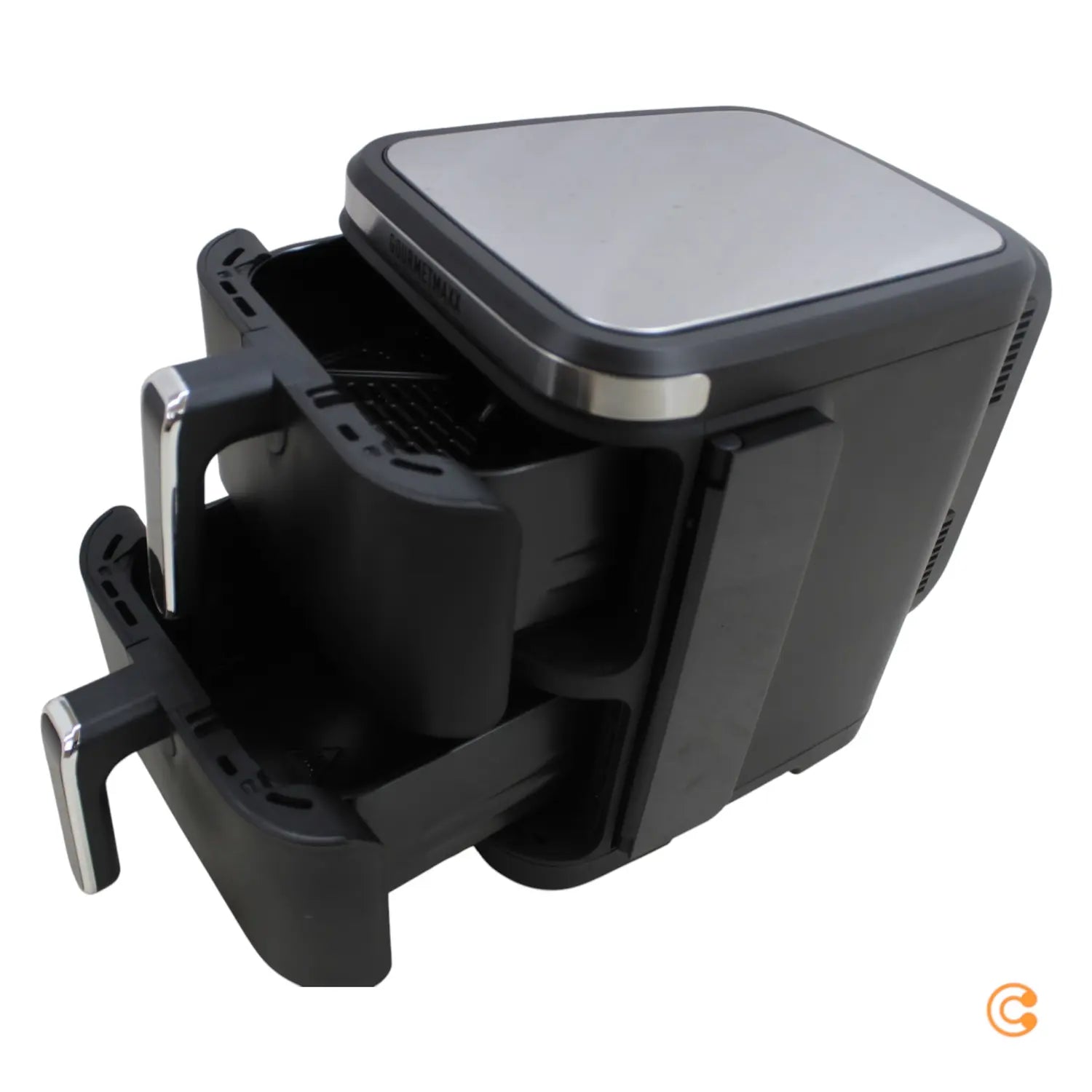 B-Ware Gourme Tmaxx Heißluftfritteuse Fritteuse Airfryer Doppelkammer Schwarz Netzka318 - 4067522076032