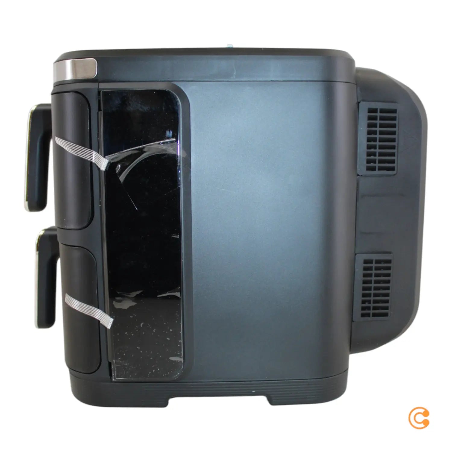 B-Ware Gourme Tmaxx Heißluftfritteuse Fritteuse Airfryer Doppelkammer Schwarz Netzkabel - 4067522076032