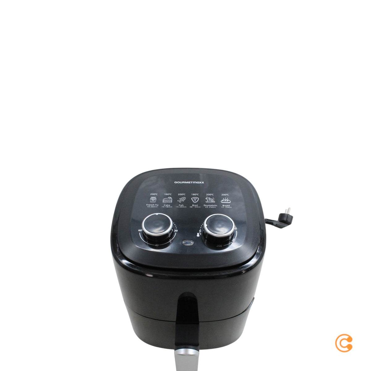 GOURMETmaxx Heißluftfritteuse Heißluftofen Fritteuse Schwarz 3,1 Liter 1350 W - 4067522084907