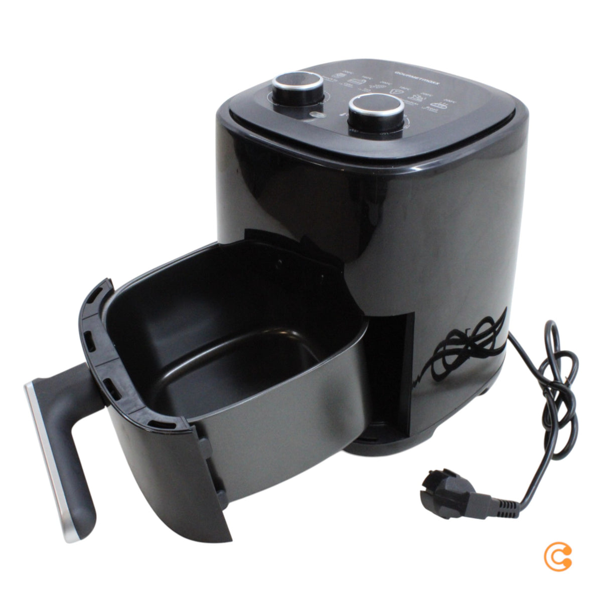 GOURMETmaxx Heißluftfritteuse Heißluftofen Fritteuse Schwarz 3,1 Liter 1350 W - 4067522084907