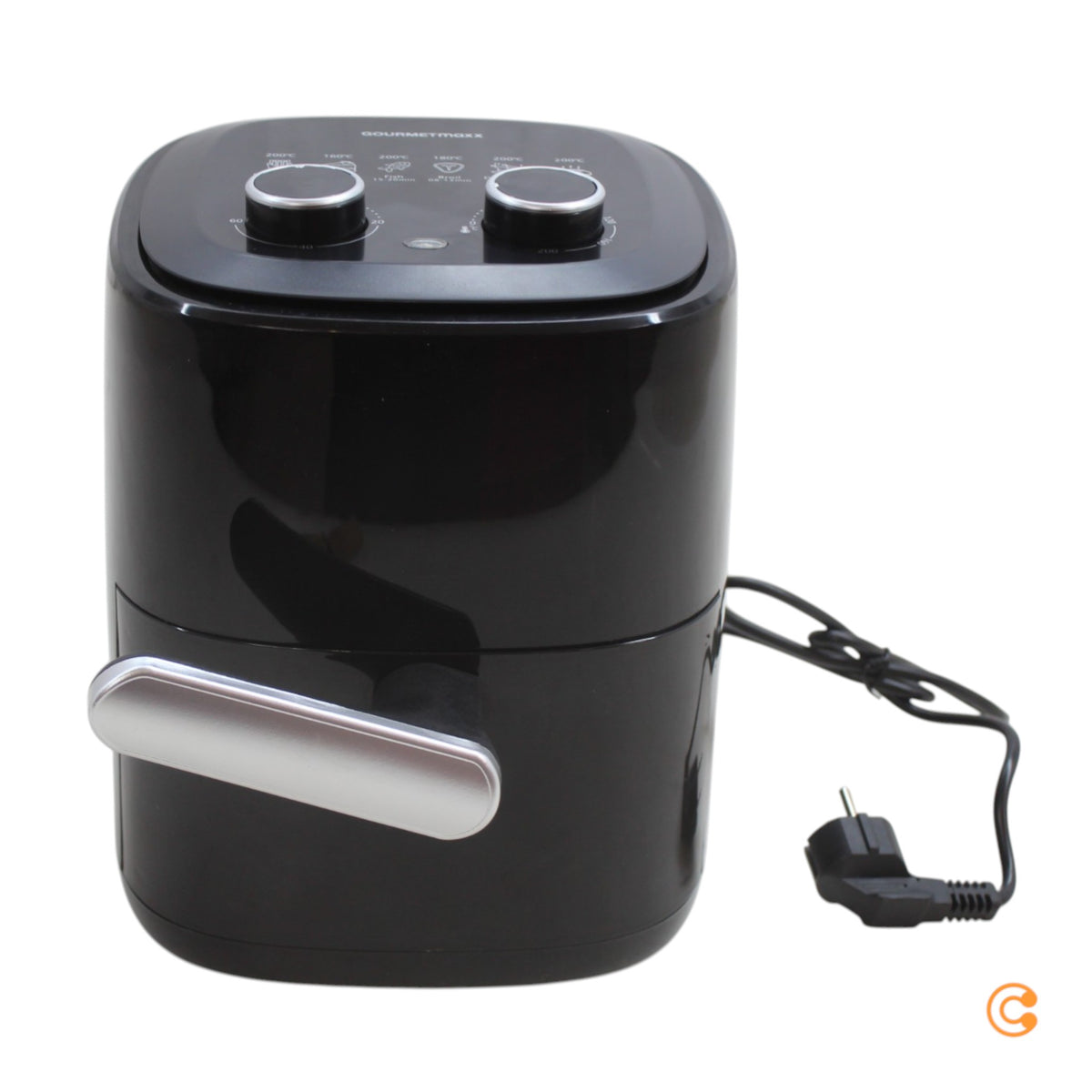 GOURMETmaxx Heißluftfritteuse Heißluftofen Fritteuse Schwarz 3,1 Liter 1350 W - 4067522084907