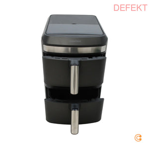 D-Ware Gourme Tmaxx Heißluftfritteuse Airfryer Doppelkammer 12 L Fritteuse Defektware