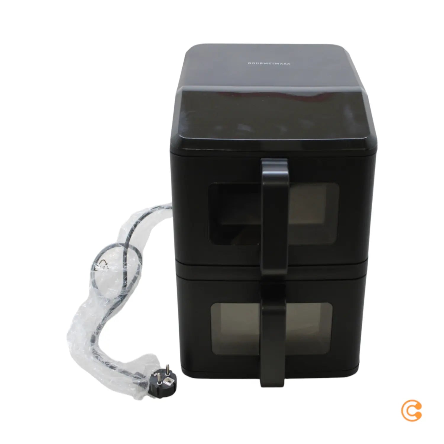 B-Ware Gourme Tmaxx Heißluftfritteuse Airfryer Fritteuse Schwarz Doppelkammer 10 Liter - 4067522090816