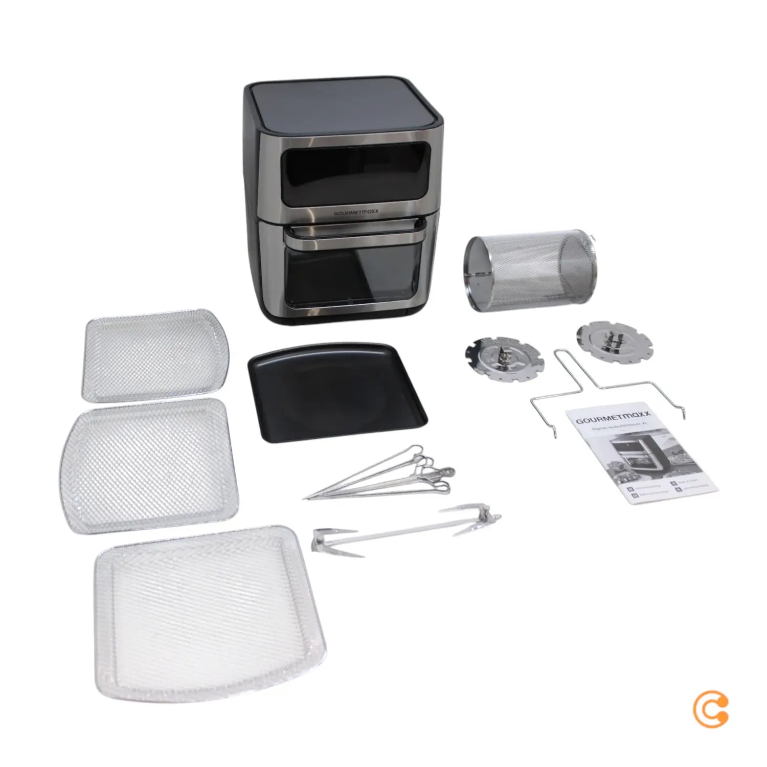 B-Ware Gourme Tmaxx Heißluft Ofen Fritteuse Airfryer Schwarz Digital Timer Touchdisplay - 4067522036920