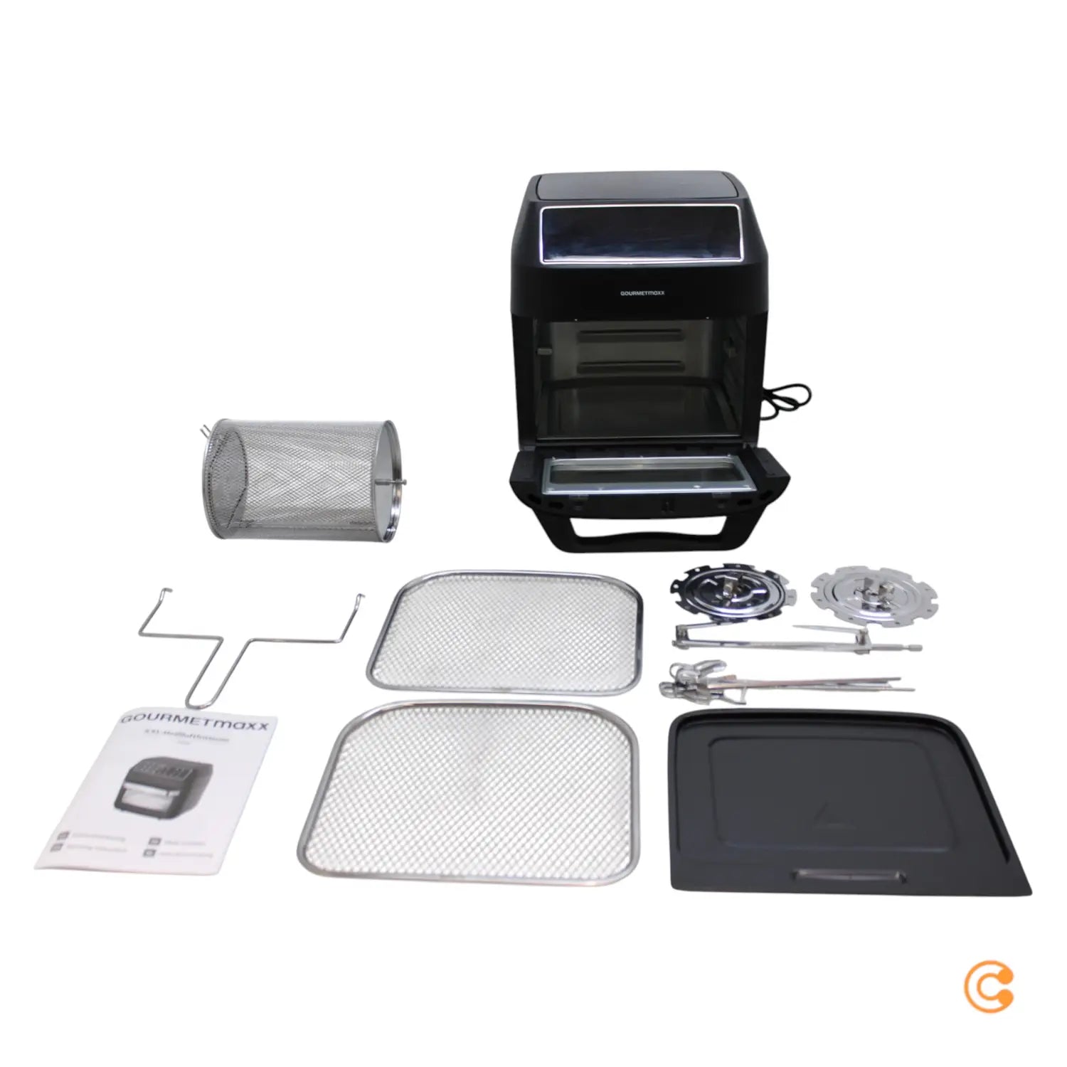 B-Ware Gourme Tmaxx Heißluft Ofen Heißluftfritteuse Digital Schwarz 12 Liter Zubehörset - 4067522044888