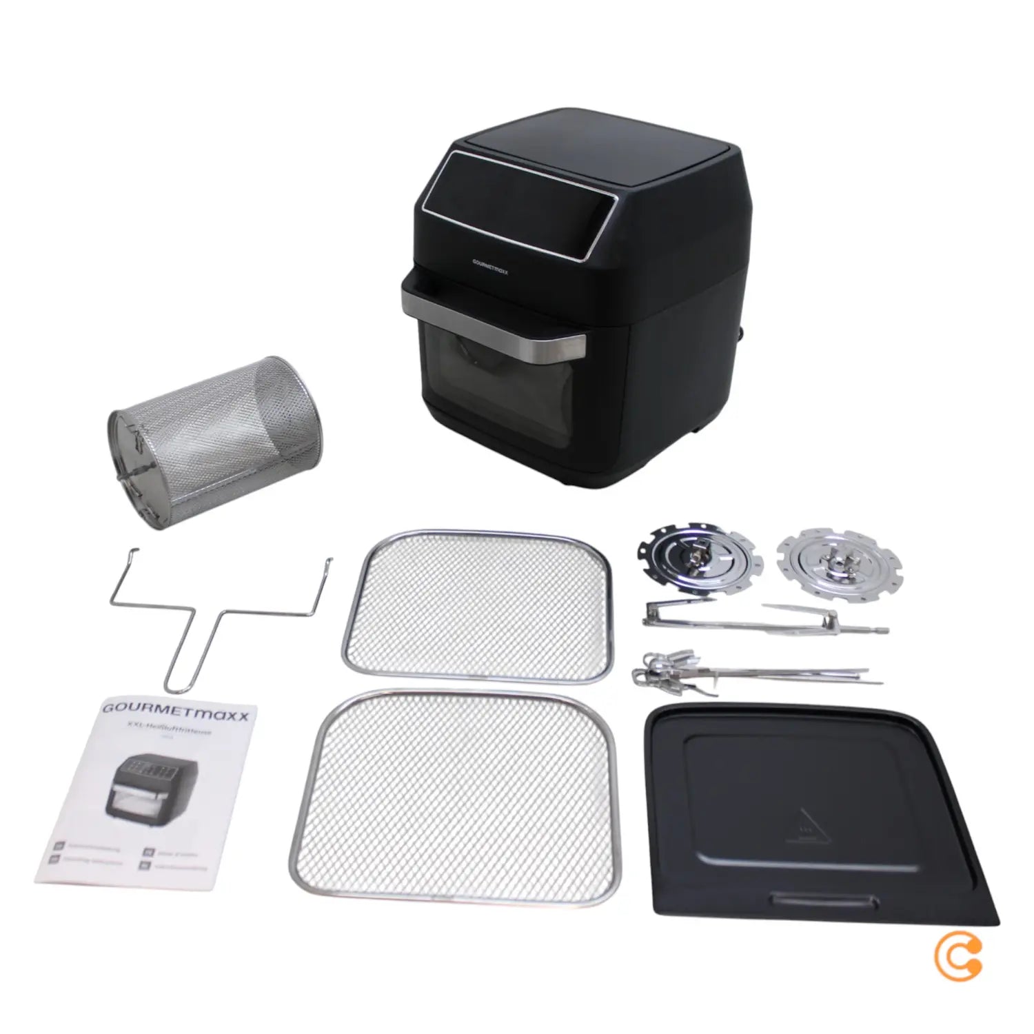 B-Ware Gourme Tmaxx Heißluft Ofen Heißluftfritteuse Digital Schwarz 12 Liter Zubehörset - 4067522044888