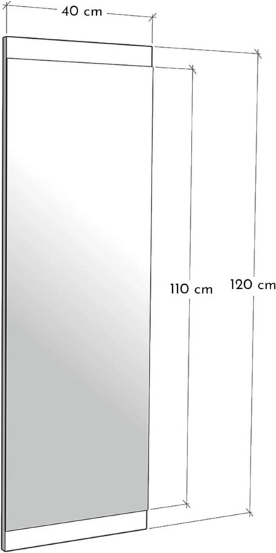 B-Ware Gozos Spiegel Wandspiegel Rechteckspiegel Industrie Walnuss 40 X 120 Cm Braun - 7158348278216