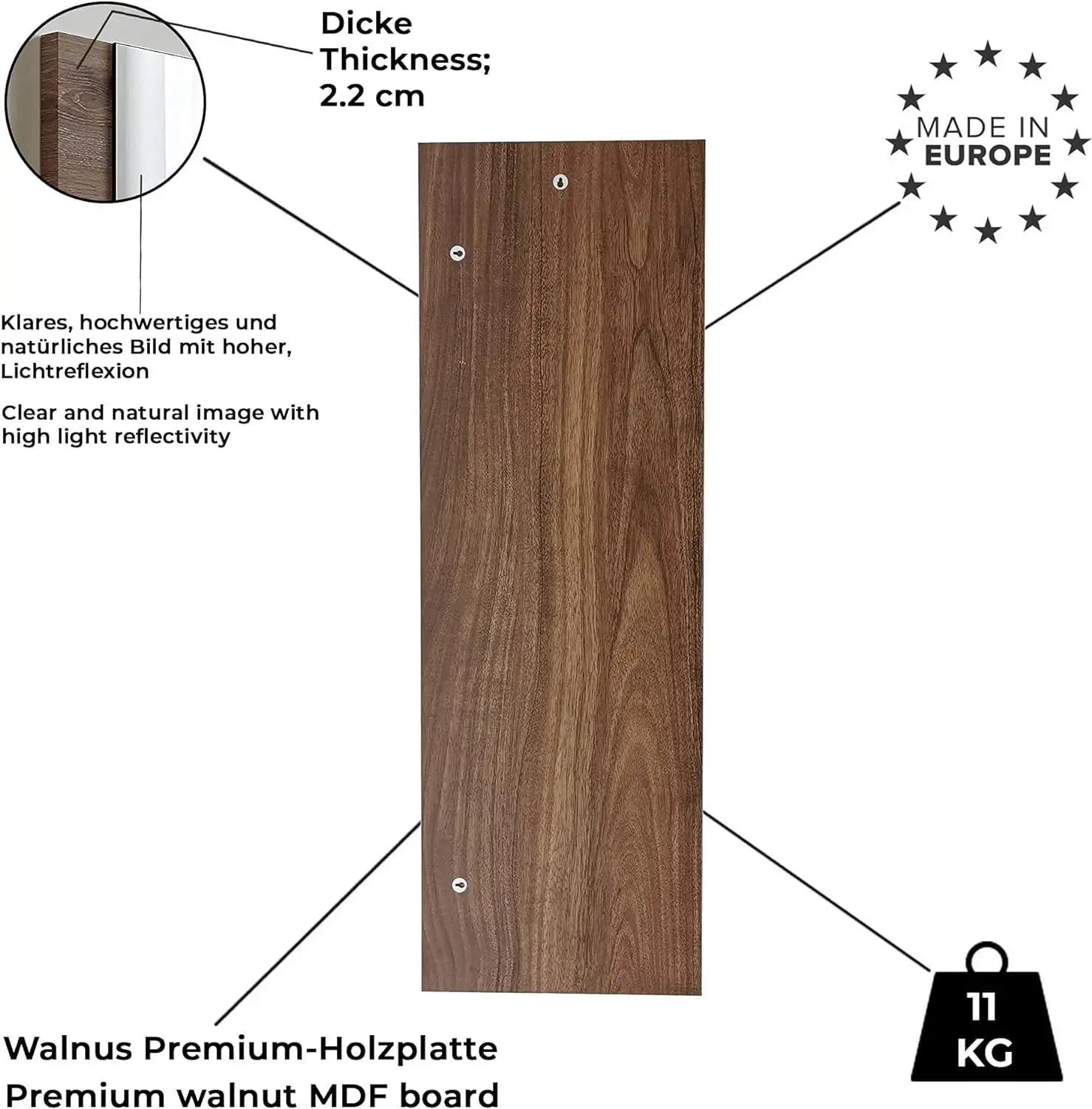 B-Ware Gozos Spiegel Wandspiegel Rechteckspiegel Industrie Walnuss 40 X 120 Cm Braun445 - 7158348278216