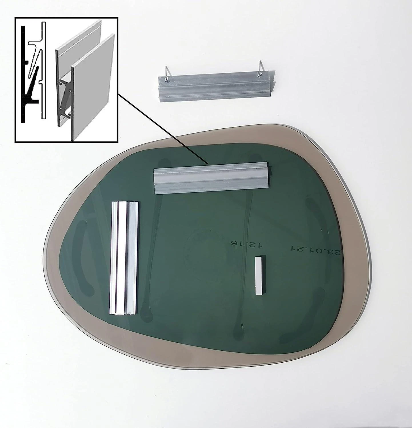 Gozos Wandspiegel Spiegel Marzagon Spiegel Modern Industrial Asymmetrisch  B-Ware - 7874165476870