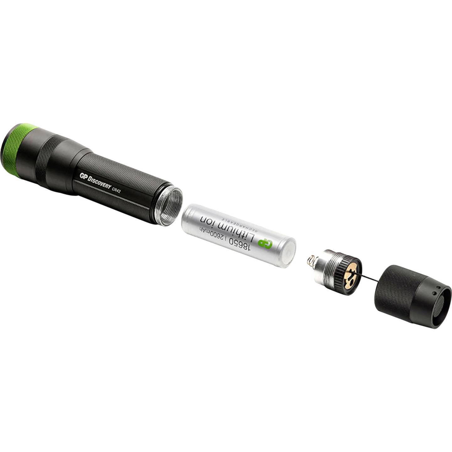 GP Discovery Taschenlampe Handlampe LED aufladbar schwarz Akku Outdoor CR42 40 h - 4891199190193