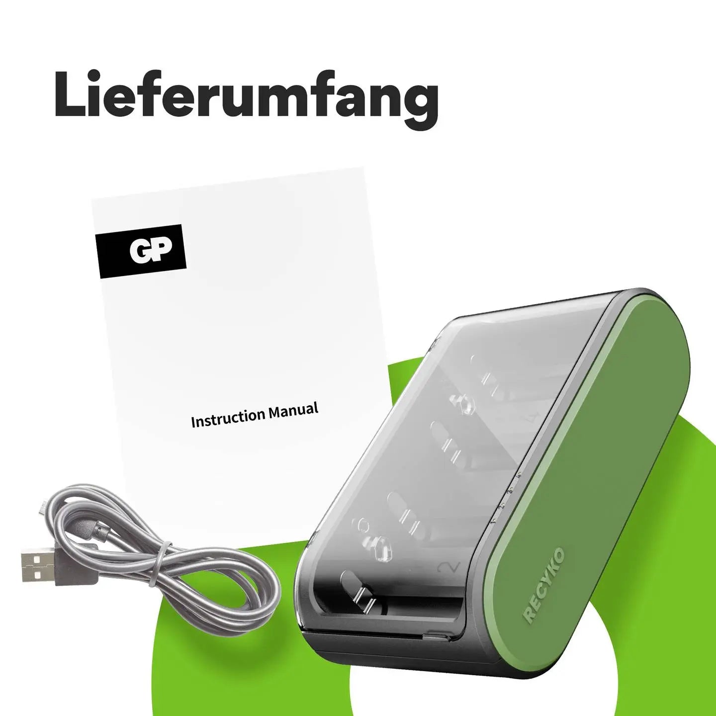 B-Ware Gp Ladegerät Usb B631 Universal Akkuladegerät Batterieladegerät Ni Mh 6 Schächte - 4891199223426
