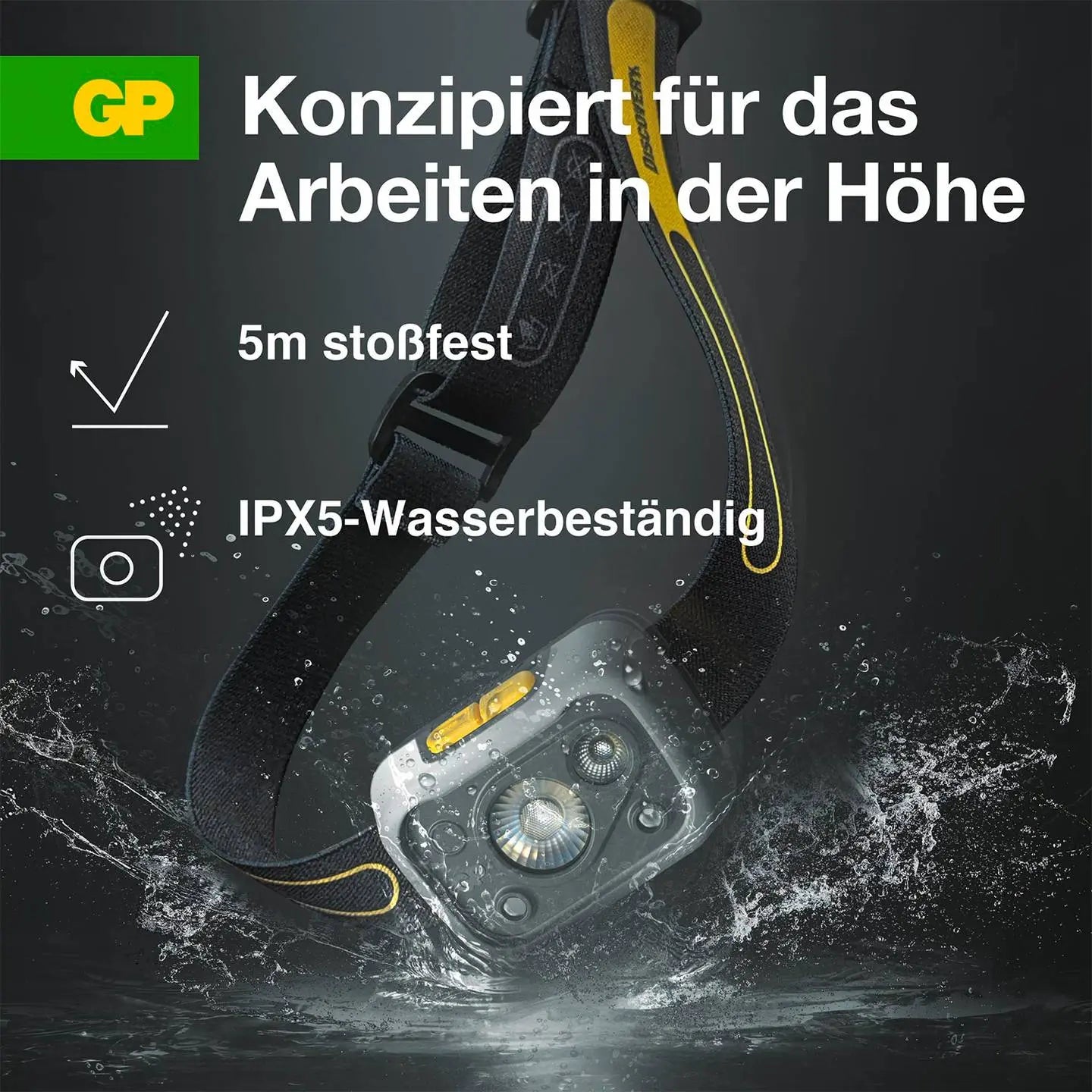 B-Ware Gp Stirnlampe Kopflampe Chw54 375lm Led Leuchte Outdoor - 4891199211119