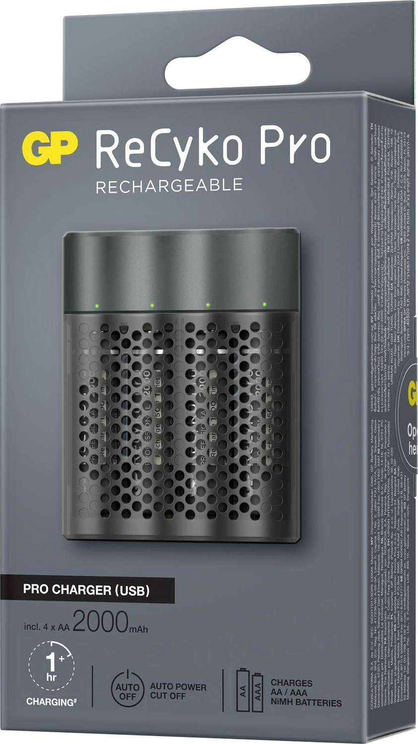 Gp Ladegerät Usb Lader P461 Usb Re Cyko Pro Aa Akku Ni Mh 4x Inkl. Akkus 78 Mm B-Ware - 4891199195952
