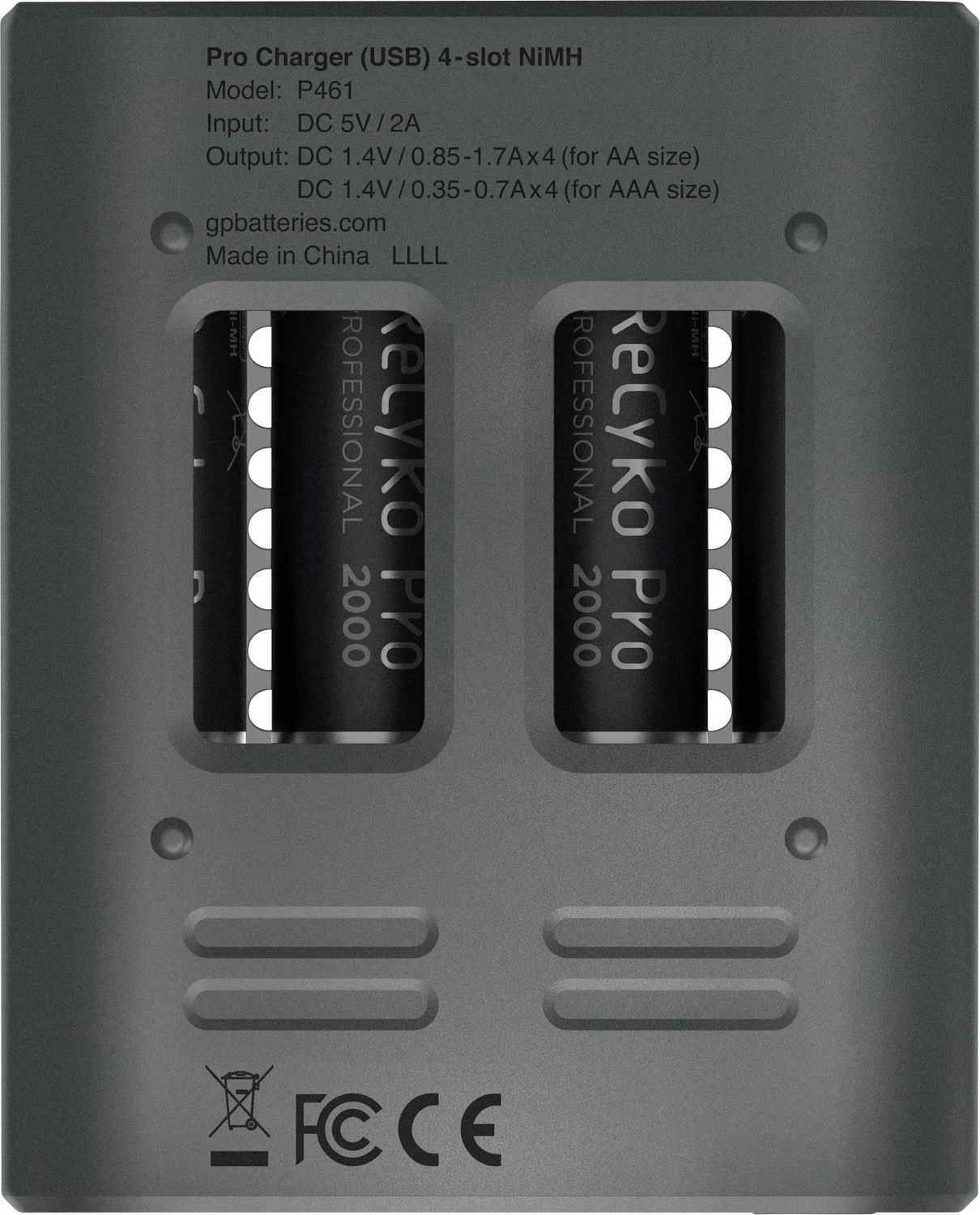 Gp Ladegerät Usb Lader P461 Usb Re Cyko Pro Aa Akku Ni Mh 4x Inkl. Akkus 78 Mm B-Ware - 4891199195952