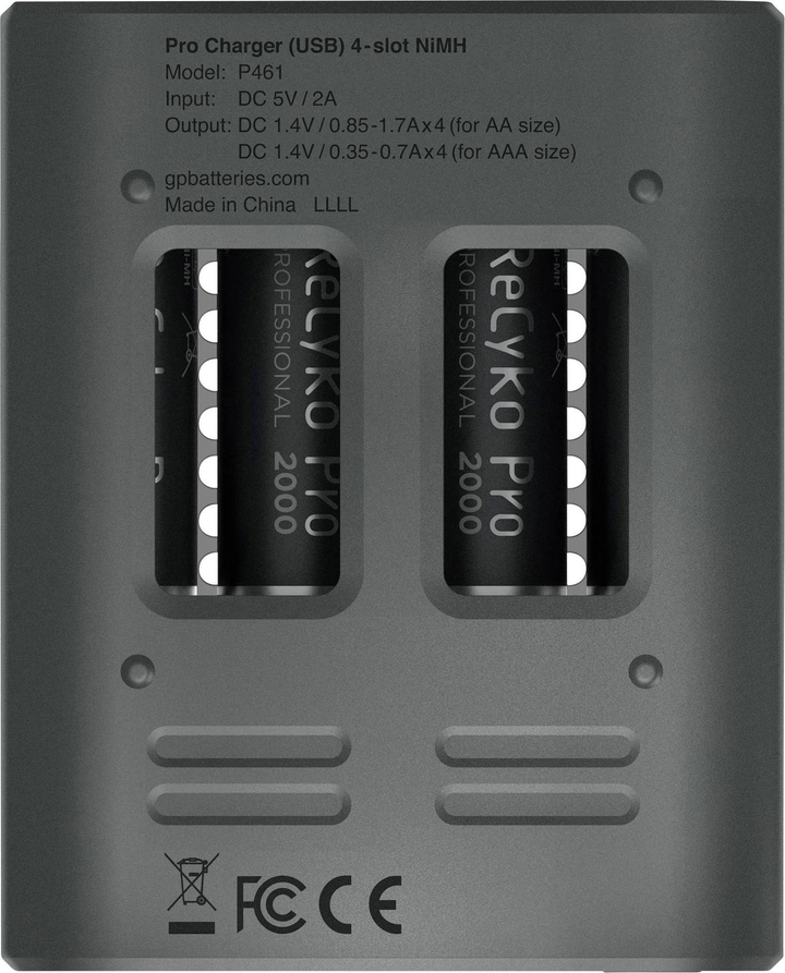 Gp Ladegerät Usb Lader P461 Usb Re Cyko Pro Aa Akku Ni Mh 4x Inkl. Akkus 78 Mm B-Ware - 4891199195952