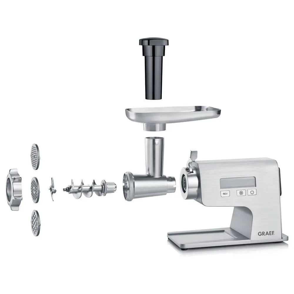 B-Ware Graef Fleischwolf Wurstmaschine Fw500 Eu Grau Gerät Für Fleischverarbeitung 2500 W - 4001627026820