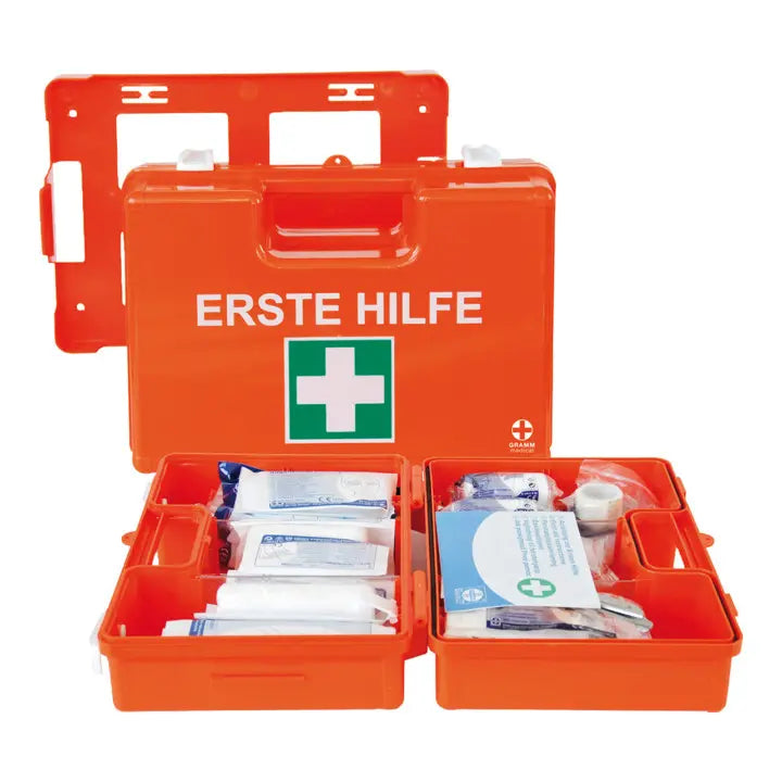B-Ware Gramm Verbandkoffer Erste Hilfe Koffer Din 13157 Orange Verbandkasten Domino - 4045444410127