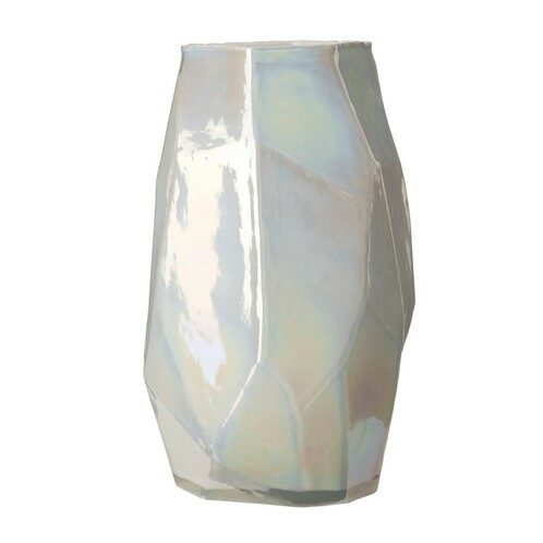 Pols Potten Graphic Luster Vase L Blumenvase Blumengefäß Dekovase Glasvase Weiß B-Ware - 8718142058231