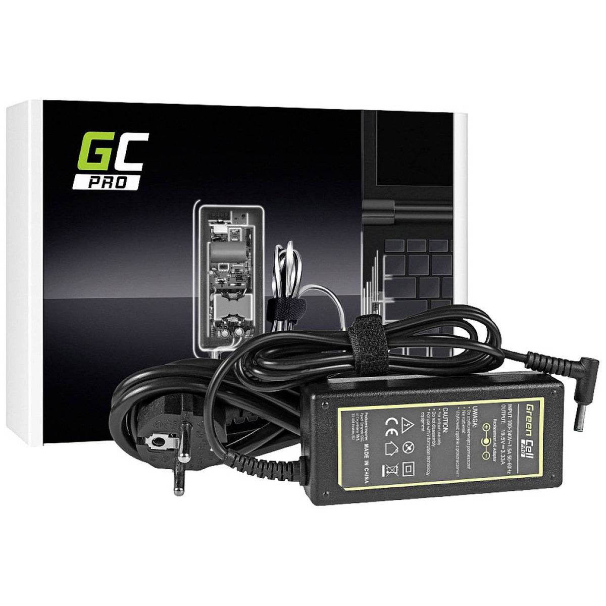 Green Cell PRO Netzteil Ladegerät Notebook HP Schwarz Stromversorgung Kabel 65 W - 5902719425516