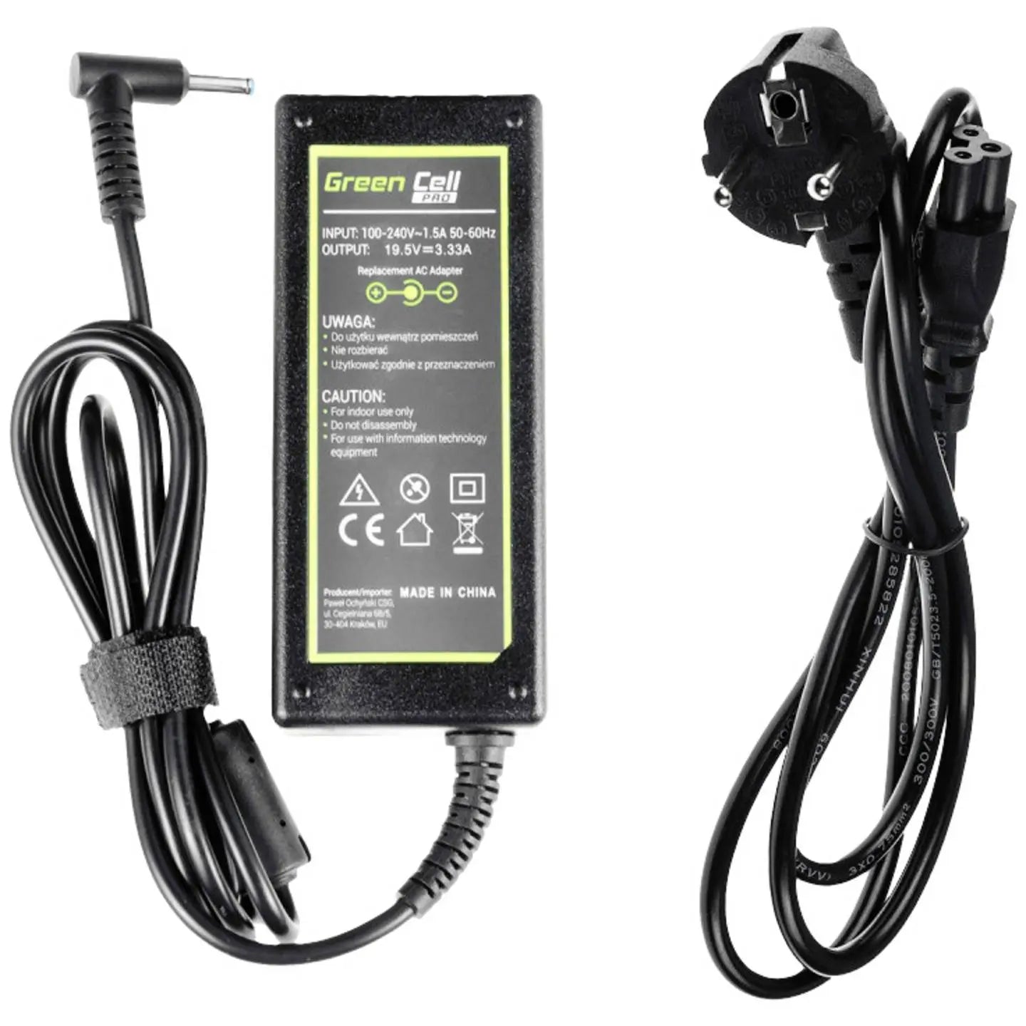 B-Ware Green Cell Pro Netzteil Ladegerät Notebook Hp Schwarz Stromversorgung Kabel 65 W - 5902719425516