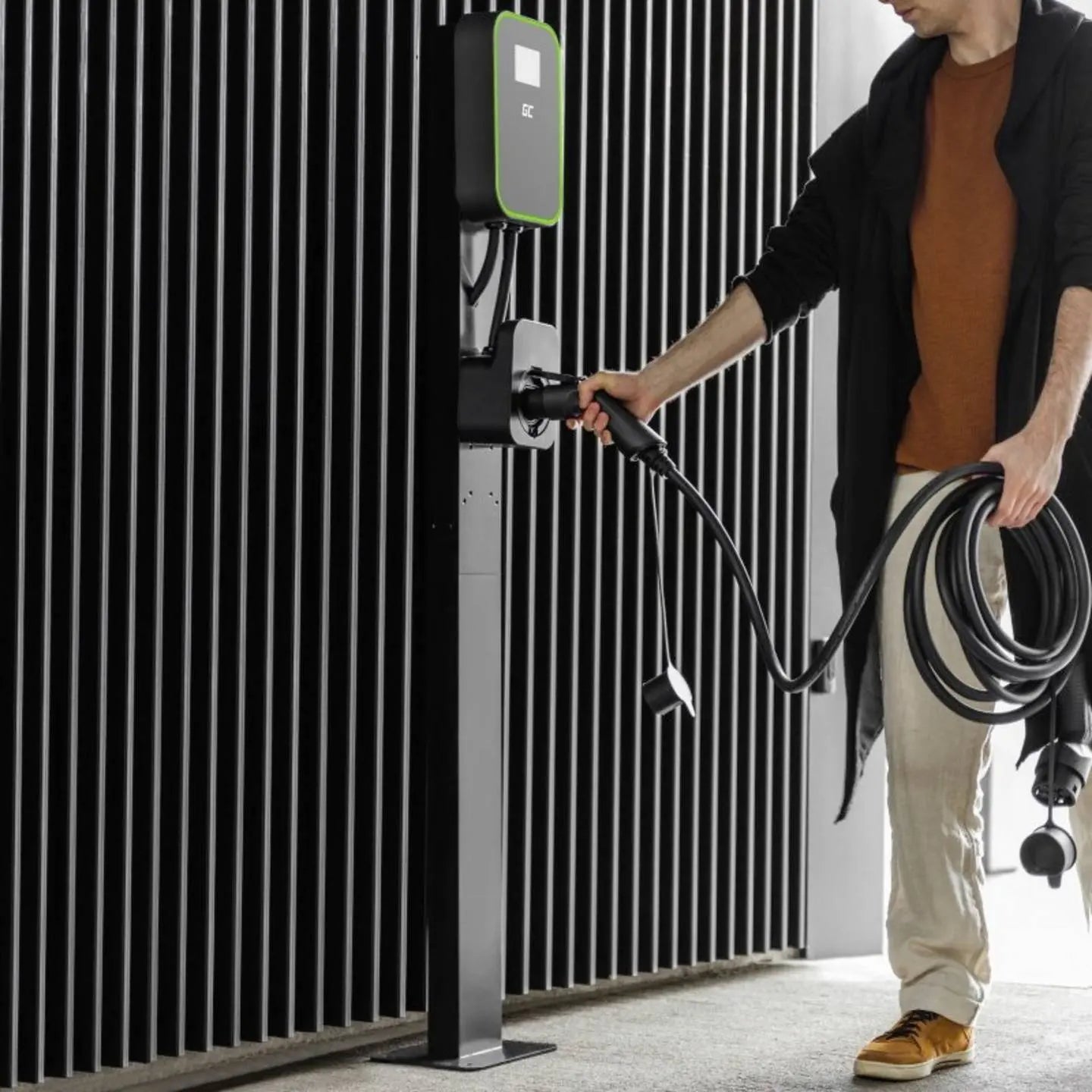B-Ware Green Cell Standfuß Montagepfosten Ladesäule Wallbox Elektroauto Ladestation