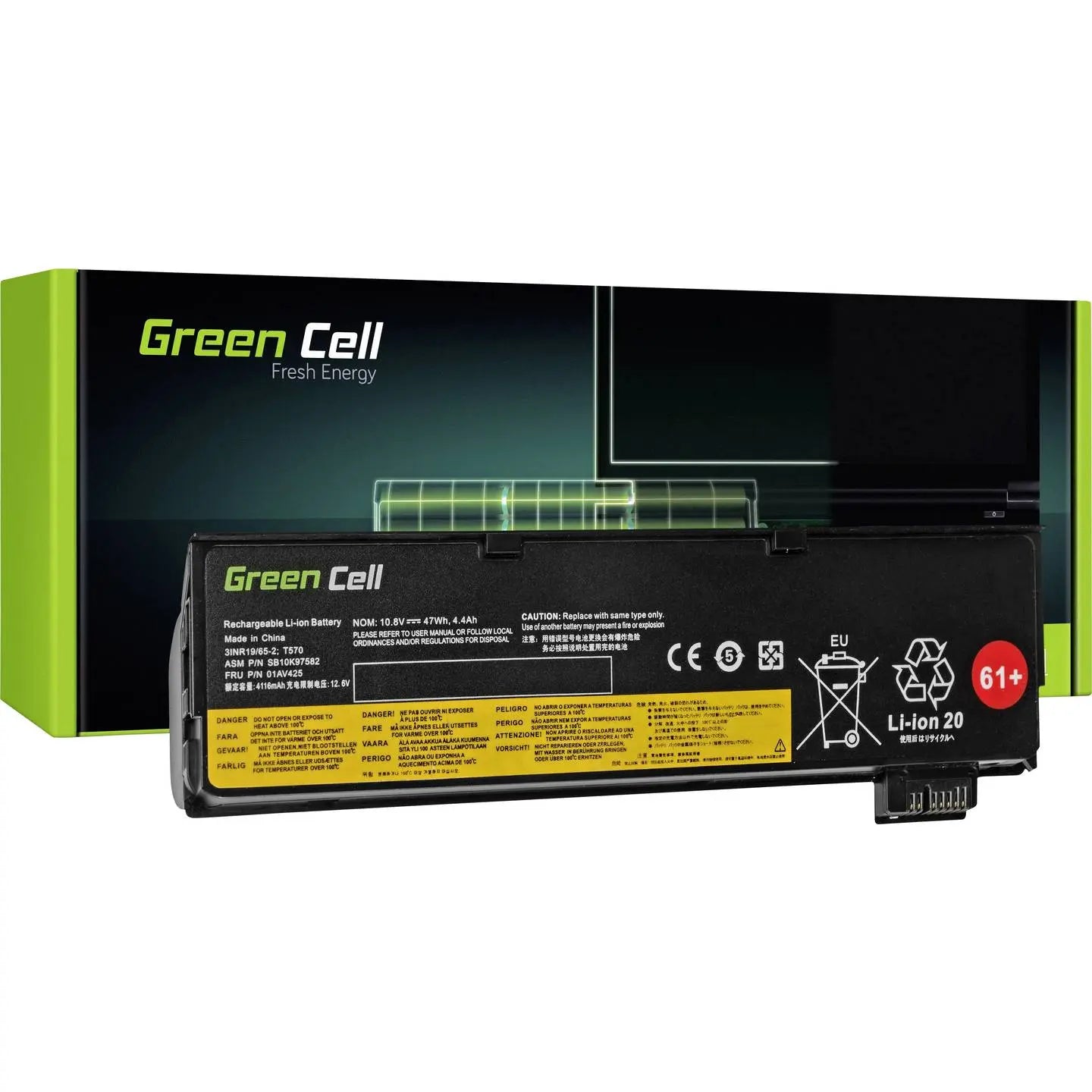 B-Ware Green Cell Laptop Akku Batterie Lenovo Think Pad T470 T570 P51 S 01 Av424 Notebook - 5902719427343