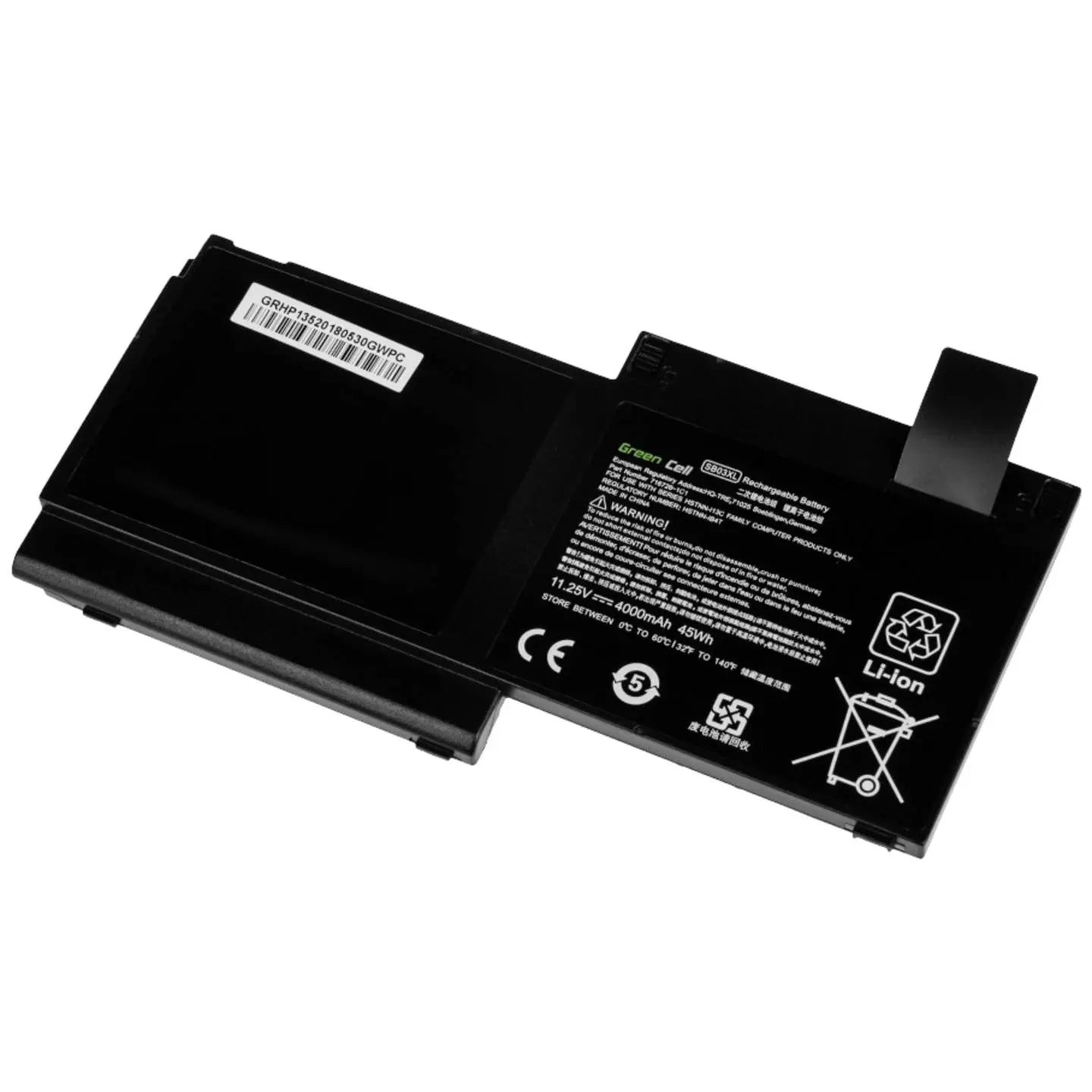 B-Ware Green Cell Notebook Akku Ersatzbatterie Sb03 Xl Hp Elite Book 720 G1 4000 M Ah - 5903317223542