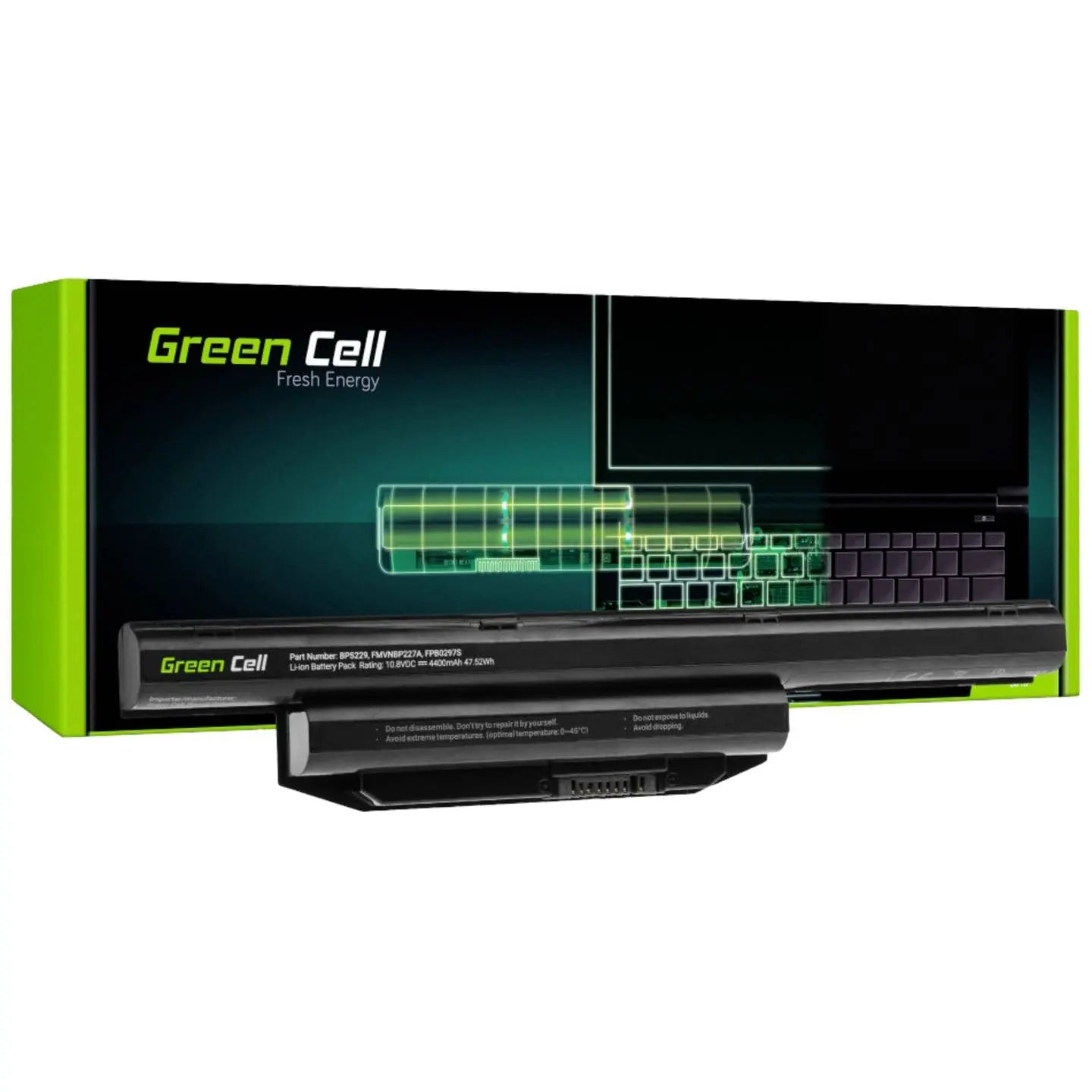 B-Ware Green Cell Notebook Akku 4400 M Ah Ersatz Fujitsu Life Book A514 Passend Cp629458 - 5903317227809