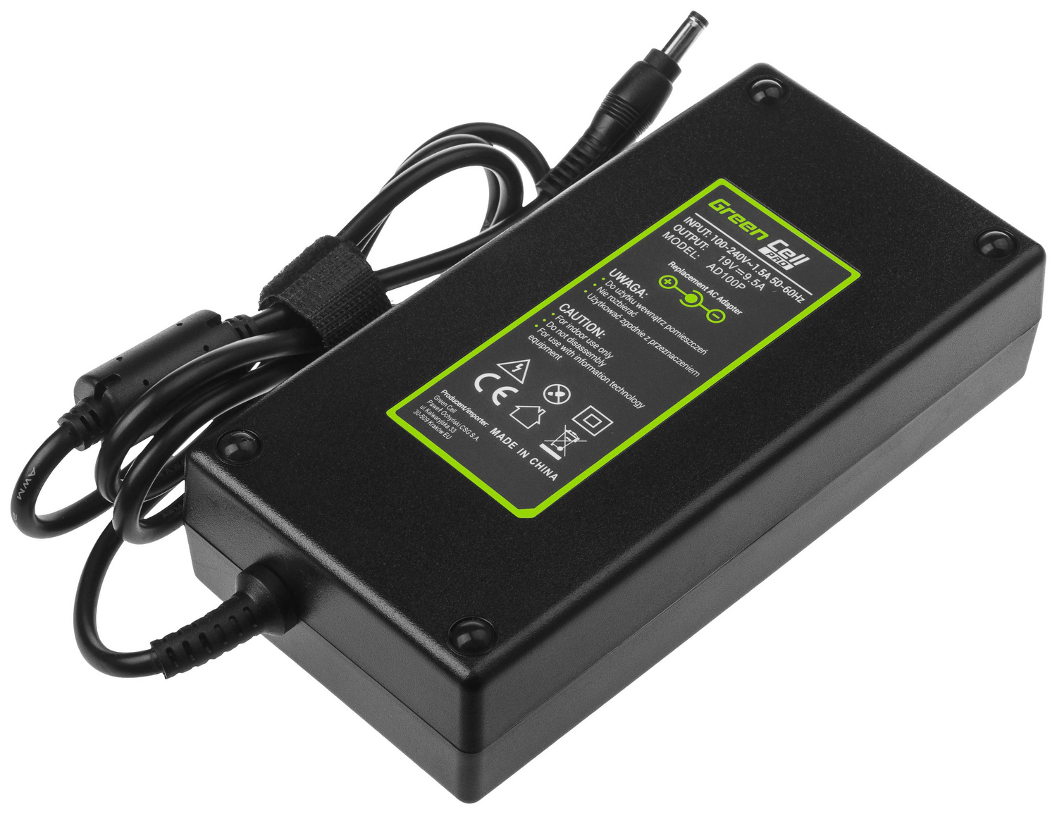 B-Ware Green Cell Notebook Netzteil Ladekabel Ladegerät Netzteil Strom 180 W 19 V 9.5 A  - 5903317226413