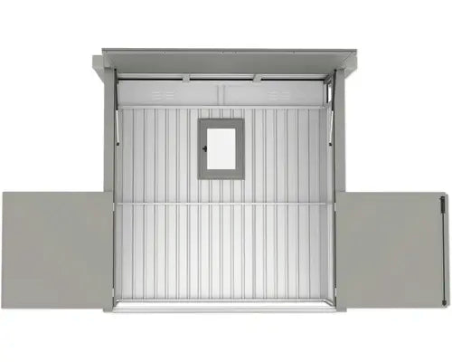 B-Ware Konsta Gartenhaus Gartenschrank Grillhaus Synonym Frontseite Grau Aluminium - 4306516693603