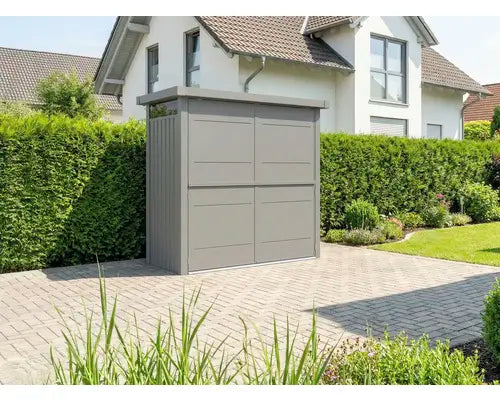 B-Ware Konsta Gartenhaus Gartenschrank Grillhaus Synonym Frontseite Grau Aluminium - 4306516693603