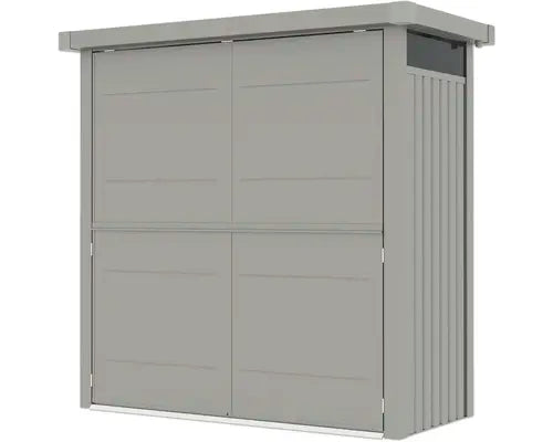B-Ware Konsta Gartenhaus Gartenschrank Grillhaus Synonym Frontseite Grau Aluminium - 4306516693603