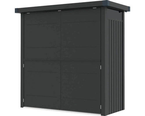 Konsta Gartenhaus Geräteschuppen Grillhaus Frontseite 230x113x222cm anthrazit - 4306516693610