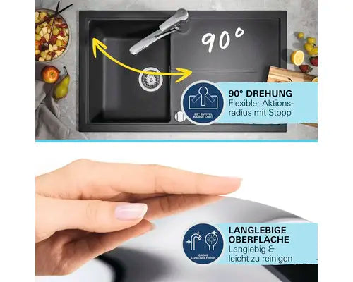 B-Ware Grohe Armatur Küchenarmatur Wasserhahn Brause Quickfix Chrom Start 30307001 - 4005176635878