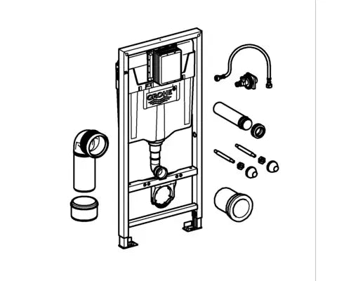 B-Ware Grohe Montageelement Vorwandelement Unterputzspülkasten Wc Rapid Sl 38528001 - 4005176863943