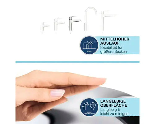 B-Ware Grohe Waschtischarmatur Badarmatur Einhebelmischer Chrom Start Badezimmer M - 4005176624155