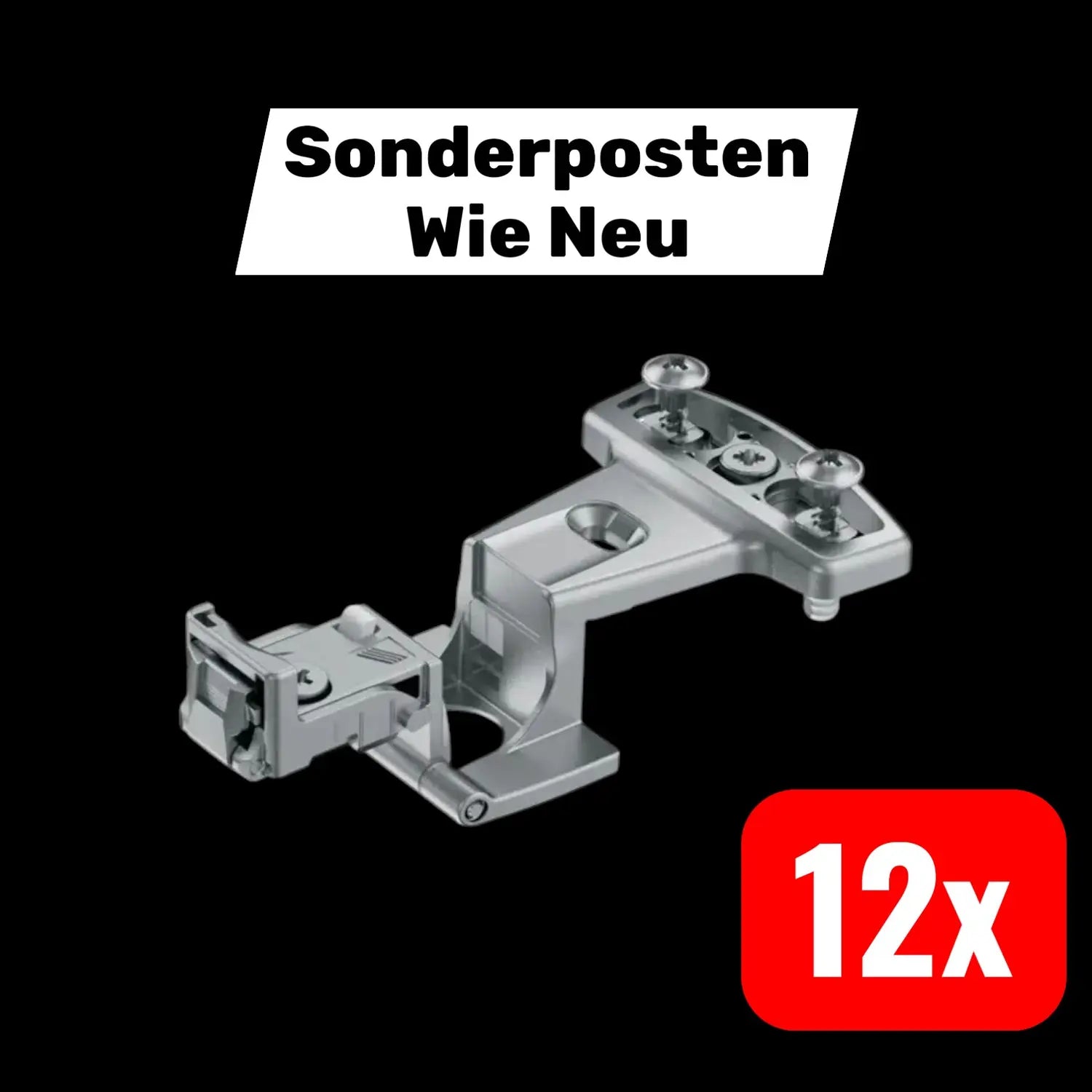 B-Ware Hettich Grundscharnier Scharnier Möbel Vorliegend Halb Vorliegend 12 Stück - 4023149407666