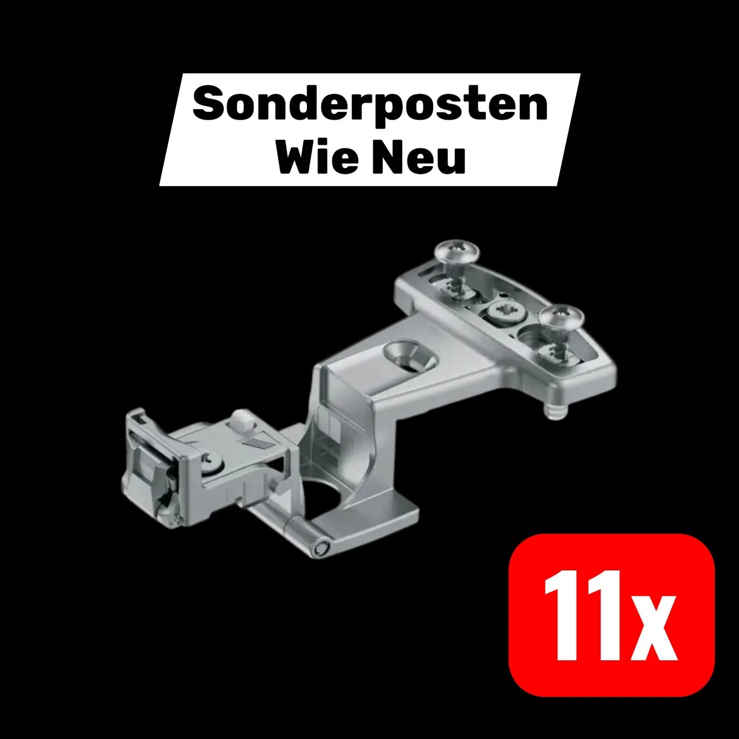 B-Ware Hettich Grundscharnier Scharnier Möbel Vorliegend Halb Vorliegend 11 Stück - 4023149407666