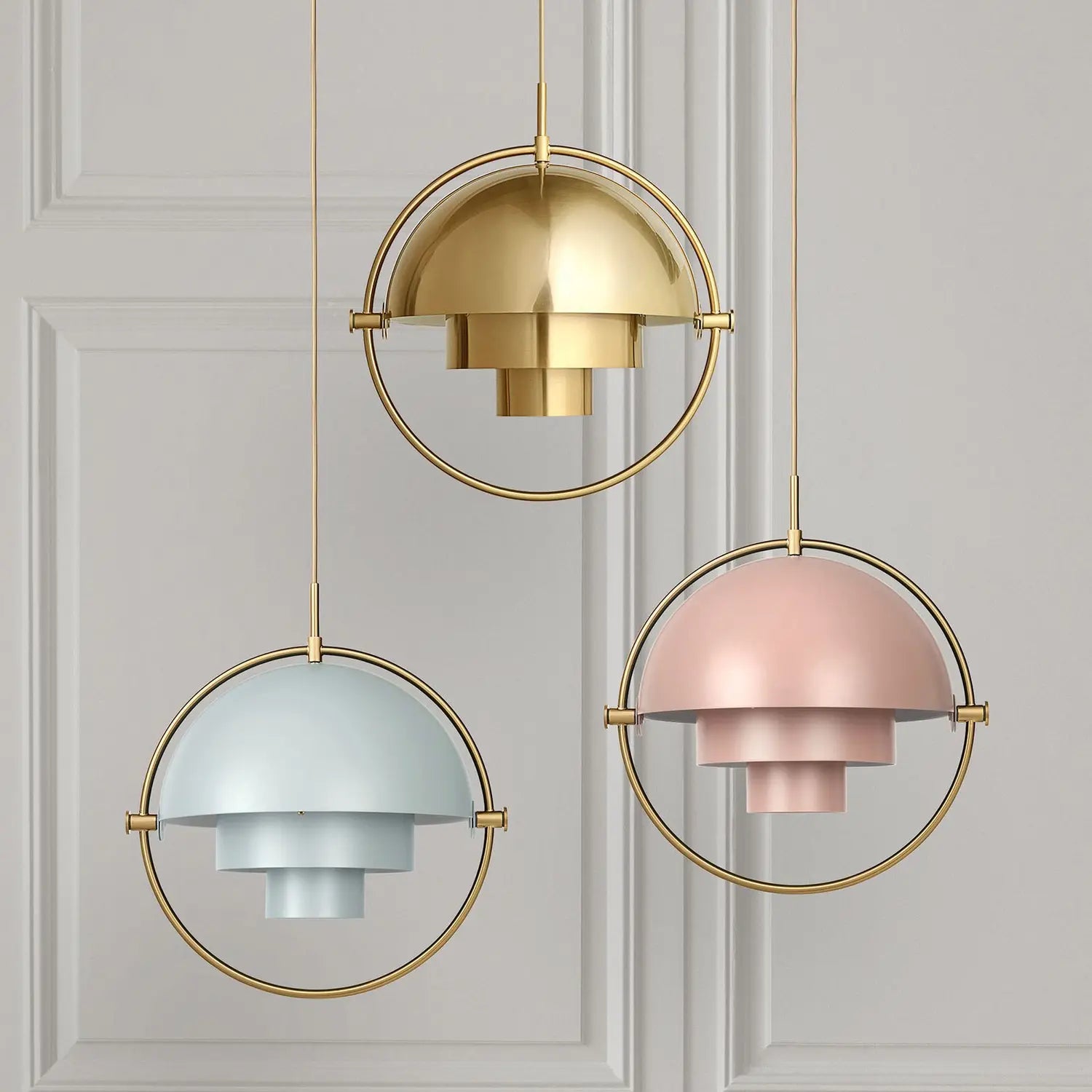 B-Ware Gubi Hängeleuchte Pendelleuchte Multi Lite Rosé Messing Stahl Design Weisdorf - 5710902800886