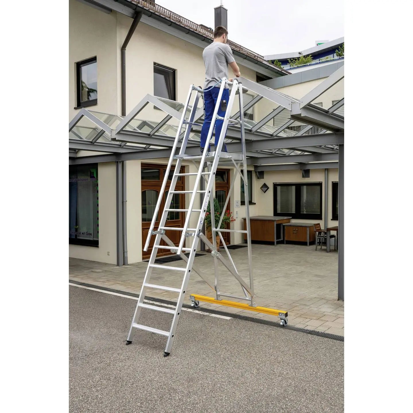 B-Ware Plattformleiter Podestleiter Günzburger Steigtechnik Aluminium Siehe Text/Fotos - 4031405523074