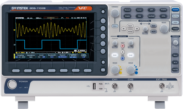 GW Instek GDS-1102B Digital-Oszilloskop 100 MHz 1 GSa/s 10 Mpts 8 Bit 1 St. - 4719692508164