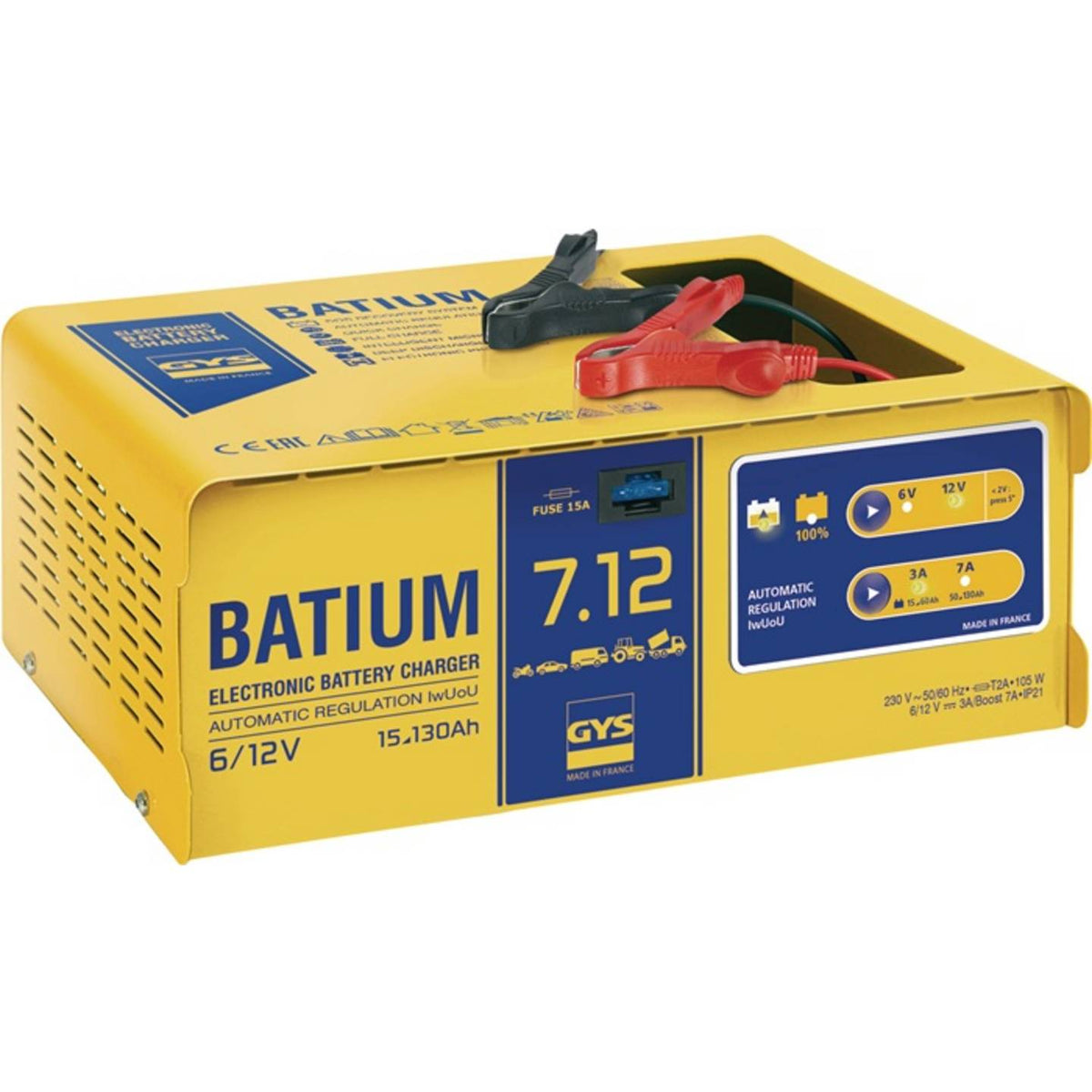 GYS Kfz-Ladegerät Batterieladegerät Ladegerät 12V 6V Erhaltungsladung Werkstatt - 3154020024496